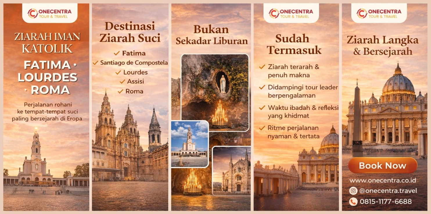 Ziarah Katolik Fatima – Lourdes – Roma: Perjalanan Iman ke Kota-Kota Suci Eropa