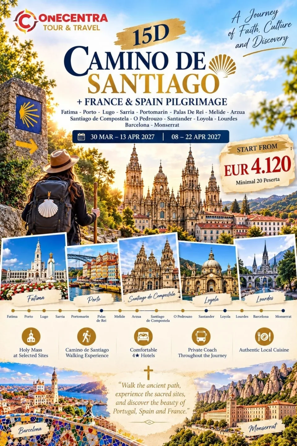 CAMINO DE SANTIAGO + FRANCE &amp; SPAIN PILGRIMAGE
